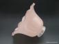 Preview: Jugendstil Lampenschirm, Glas, rosa, Blütenform, H: 10cm, D: 17cm, Griff-Rand 6cm liegend