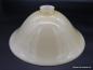 Preview: Jugendstil Lampenschirm, Glas elfenbeinfarben, ausgestellter Rand, H: 14cm, D: 35cm, Griff-Rand: 6cm