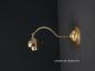 Preview: Schlichte Jugendstil Wandleuchte Messing goldbraun 1xE27/40W