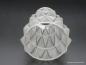 Preview: Art Deco Lampenschirm gebraucht, Glas satiniert grau, gestuft, D: 10cm, H: 12cm, Griffrand 6cm von innen