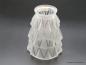 Preview: Art Deco Lampenschirm gebraucht, Glas satiniert grau, gestuft, D: 10cm, H: 12cm, Griffrand 6cm