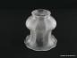 Preview: Jugendstil Lampenschirm gebraucht, eisglasartig, dickes stabiles Glas, Balusterform, Nostalgie Ersatzschirm D: 11,5cm, H: 11cm, Glashalter Griffrand 6cm