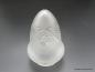 Preview: 3er Satz gleiche Zapfenschirme, Jugendstil, grau satiniert, Sternschliffmuster, Schleuderblume und Olivenschliff, gebraucht, Griffrand 8cm , D=11cm H=14cm stehend