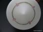 Preview: Jugendstil Lampenschirm gebraucht, Glas weiß-satiniert mit Blumendekor handgemalt, Rarität, D: 15cm, H: 17cm, Griff-Rand 8cm Detail Schirmspitze