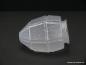 Preview: Art Deco Lampenschirm gebraucht, antikes Glas, Prismenform, Flächen satiniert und genarbt, abgeflachte Spitze, Nostalgie Ersatzglas D: ca.12cm, H: ca.16cm , Glashalter Griffrand 8cm, seitlich