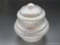 Preview: Jugendstil Lampenschirm gebraucht satiniert grau D: 17cm H: 17cm , Griffrand 12,5cm