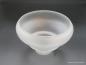 Preview: Art Deco Lampenschirm gebraucht, Glas satiniert grau, D: 17cm, H: 11cm, Griff-Rand: 6cm von innen