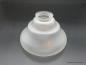 Preview: Art Deco Lampenschirm gebraucht, Glas satiniert grau, D: 17cm, H: 11cm, Griff-Rand: 6cm