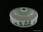 Preview: Jugendstil Lampenschirm gebraucht, Glas weiß opaler Grund, umlaufend bemalt, Bauernmalerei, verschiedene Motive, mit Perlfransenrand, Nostalgie Ersatzglas, D: ca. 26cm, H: ca.10cm, Glashalter Griffrand 6cm
