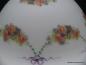Preview: Jugendstil Lampenschirm gebraucht, Glasschale opal weiß mit Rosendekor, für Hängeampel, D: 40cm, H: 15cm Detail Rosendekor