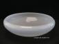 Preview: Art Deco Lampenschale gebraucht, Glas, opal weiß, glatte glänzende Oberfläche, Nostalgie Ersatzglas, D: ca.33,5cm, H: ca.10cm, ohne Glashalter Griffrand, Loch Ø45mm - gemessen 48mm, Öffnung oben Ø30,5cm, von unten