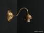 Preview: Schlichte Jugendstil Wandleuchte Messing goldbraun 1xE27/40W