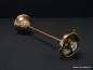 Preview: Jugendstil Stableuchtengestell aus Messing goldbraun patiniert 1xE27/40W seitlich