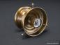 Preview: Jugendstil Deckenlampengestell, nach historischen Vorlagen, Messing goldbraun patiniert für Schirme mit Griffrand 10cm, 1xE27, Detail Fassung