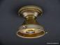 Preview: Deckenlampengestell Messing goldbraun patiniert für Schirme mit Griffrand 10cm 1xE27/40W