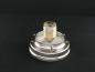 Preview: Typische Art Deco Deckenlampe Gestell Messing matt vernickelt, 1xE27/40W, Griffrand 8cm