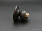 Preview: Kleine Jugendstil Deckenlampe Messing schwarz-braun 1xE27/60W liegend