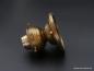 Preview: Jugendstil Deckenlampe Messing goldbraun 1xE27/60W liegend
