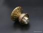 Preview: Verzierte Jugendstil Deckenlampe Messing goldbraun 1xE27/60W liegend