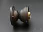 Preview: Einfache Deckenlampe Messing schwarz-braun 1xE27/40W liegend