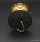 Preview: Einfache Jugendstil Deckenlampe Messing goldbraun 1xE27/40W von unten