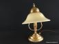 Preview: kleine Jugenstil-Beistelllampe Messing goldbraun 1xE14/40W schwenkbarer Schirm 2