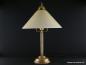 Preview: Klassische Jugendstil Sekretärlampe aus goldfarbenen  Messing mit elfenbeinfarbenen Kegelschirm 1xE27/40W