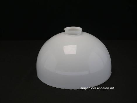 2. Wahl Jugendstil Lampenschirm gezahnt, Zahnung am Rand unterschiedlich, opal weiß, Nostalgie Ersatzglas, D: ca. 24cm, H: ca.11cm, Glashalter Griffrand 6cm