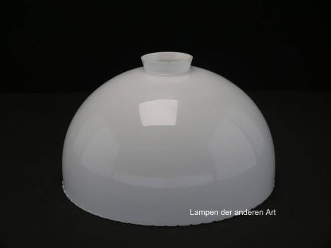 2. Wahl Jugendstil Lampenschirm gezahnt, Zahnung am Rand unterschiedlich, opal weiß, Nostalgie Ersatzglas, D: ca. 24cm, H: ca.11cm, Glashalter Griffrand 6cm