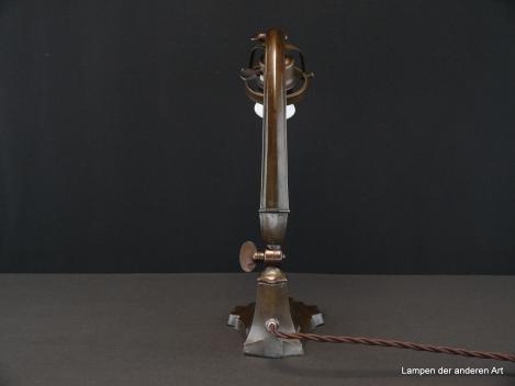 Jugendstil Nachttischleuchte verstellbar -restauriert - Gestell- von hinten