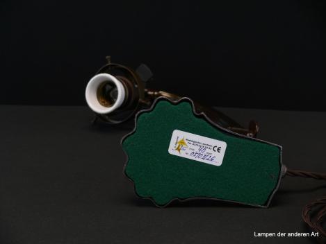Jugendstil Nachttischleuchte verstellbar -restauriert - Gestell- Fuß von unten