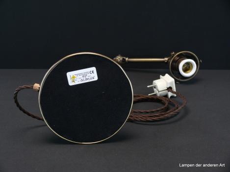 Jugendstiltischleuchte mehrfach verstellbar-Detail Fuss von unten