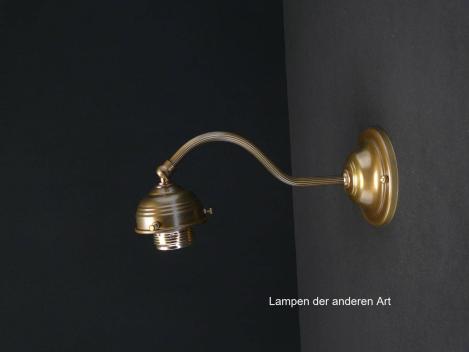 Schlichte Jugendstil Wandleuchte Messing goldbraun 1xE27/40W