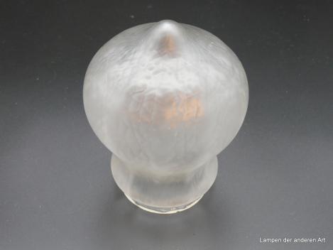 Jugendstil Lampenschirm gebraucht satiniert grau D: 12cm H: 15cm , Griffrand 8cm