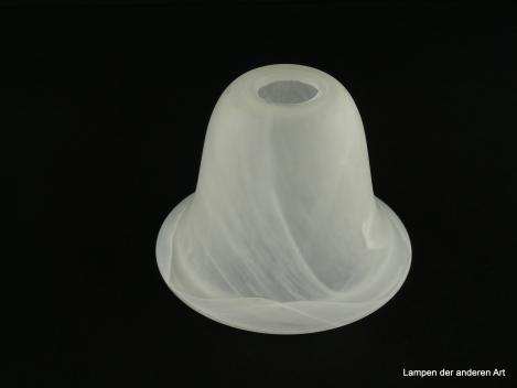 Lampenschirm gebraucht, Glas matt weiß, glatte Wandung, ausgestellter Abschlussrand, zylindrische Form, Nostalgie Ersatzglas, D: ca. 14cm, H: ca.10cm, ohne Glashalter Griffrand, Loch 30mm, nur für E14 oder Bajonettfassung