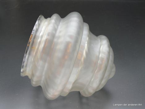 Jugendstil Lampenschirm gebraucht satiniert grau D: 17cm H: 17cm , Griffrand 12,5cm