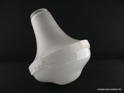 Jugendstil Lampenschirm gebraucht, Glas, ähnlich Siemens Luzette, Hier liegt jedoch eine äußerst seltene Besonderheit in der Verbindung und Beschaffenheit der beiden Gläser vor.