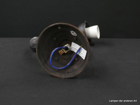 Große Jugendstil Wandlampe Messing dunkelbraun 1xE27/60W von unten
