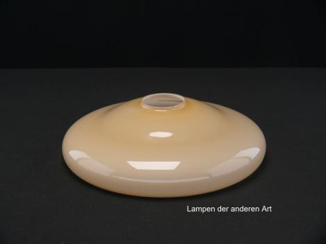 Preview: 3-er Set Art Deco Lampenschale gebraucht, Glas, gelb, glatte glänzende Oberfläche, Ersatzglas für alte Lampen, D: ca.33cm, H: ca.6,5cm, Loch ca. 45mm, besondere Wölbung der Wandung, einzeln