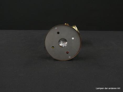 Preview: Schlichte Jugendstil Wandleuchte Messing hellbraun 1xE27/40W von unten