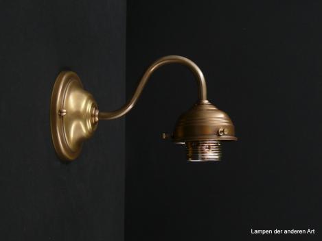 Schlichte Jugendstil Wandleuchte Messing hellbraun 1xE27/40W