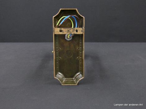 Jugendstil Wandleuchte massiver Messingguss goldbraun 1xE27/40W von unten