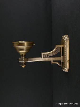 Jugendstil Wandleuchte massiver Messingguss goldbraun 1xE27/40W
