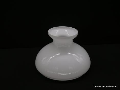 Vestaschirm für Petroleumleuchten opal weiß Auflagering 190mm D: 21cm, H: 15cm Durchmesser unten aussen für Auflagering gemessen 187mm