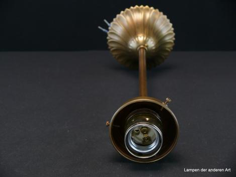 Preview: Jugendstil Stableuchtengestell aus Messing goldbraun patiniert 1xE27/40W, Detail Fassung