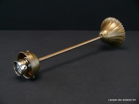 Jugendstil Stableuchtengestell aus Messing goldbraun patiniert 1xE27/40W, Glashalter Ø 6cm