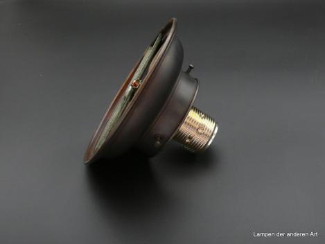 Jugendstil Deckenlampengestell Messing dunkelbraun 1xE27/40W liegend