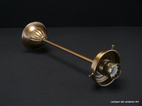 Jugendstil Stableuchtengestell aus Messing goldbraun patiniert 1xE27/40W seitlich