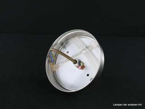 Typische Art Deco Deckenlampe Gestell Messing matt vernickelt, 1xE27/40W, Griffrand 8cm, von hinten