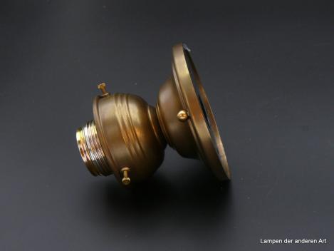 Jugendstil Deckenlampe Messing goldbraun 1xE27/60W liegend